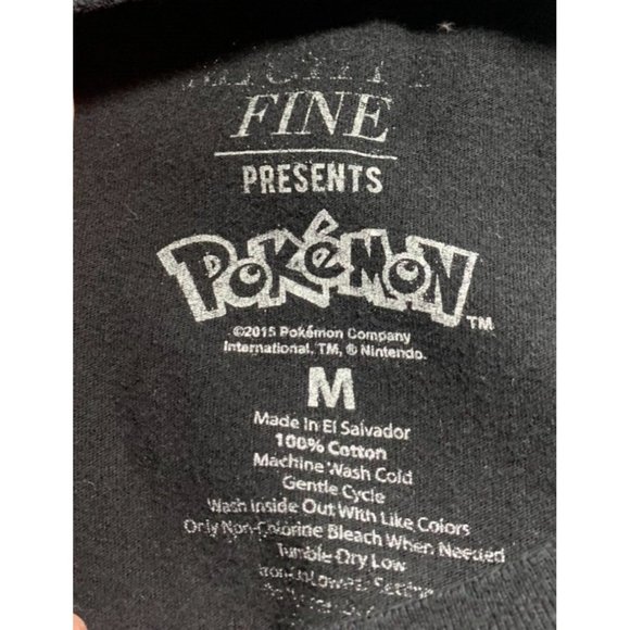 Pokemon Black Pikachu T Shirt We Love Fine Size Medium Graphic Tee Youth Kid - Picture 2 of 3